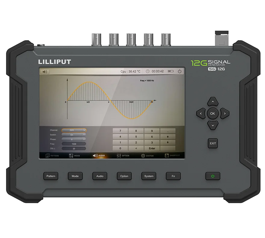 Lilliput SG-12G металлический каркас " ips экран 12G-SDI аудио монитор и генератор сигналов с 12G-SDI и SFP выход Встроенный аккумулятор