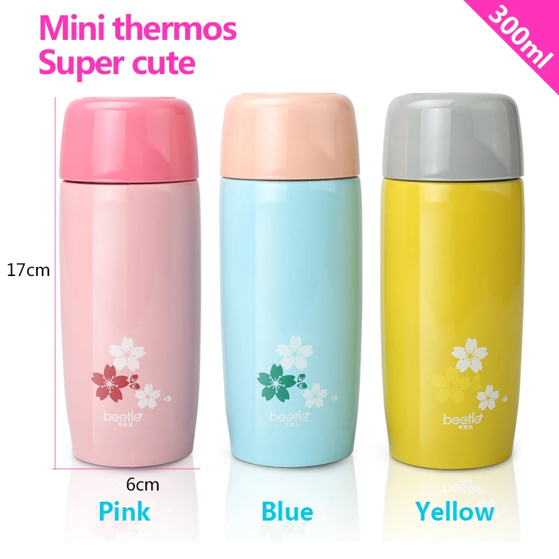 Жук 300ml Mini кружка термос чашка термосы дорожный для кофе изоляции 304