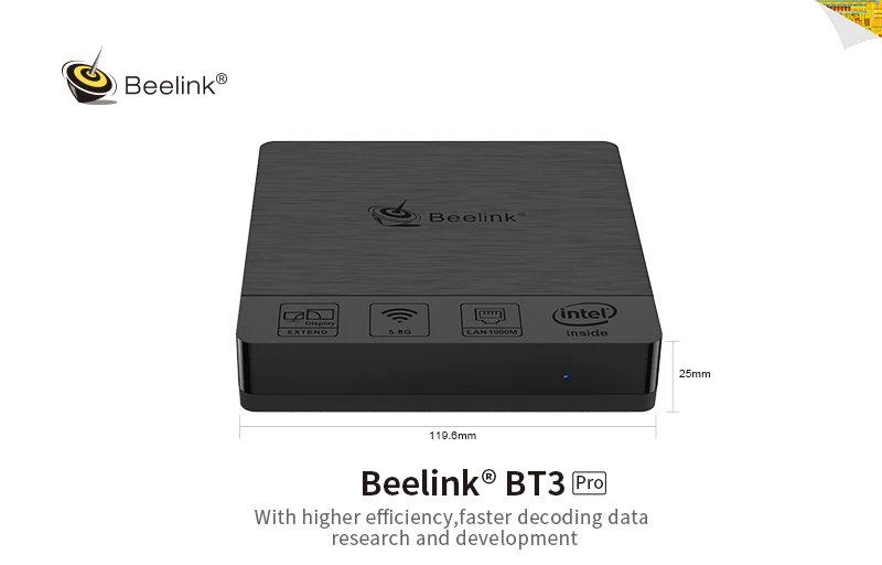 Beelink BT3 Pro II windows10 Мини ПК 4 Гб ОЗУ 64 Гб ПЗУ Intel Atom X5-Z8350 2,4G/5G wifi 1000M BT4.0 USB3.0 Мини ТВ-приставка