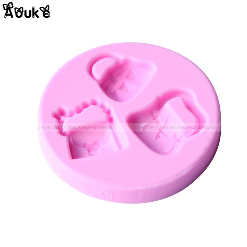 3D сумка Жидкая силиконовая форма помадки формы для шоколадного торта