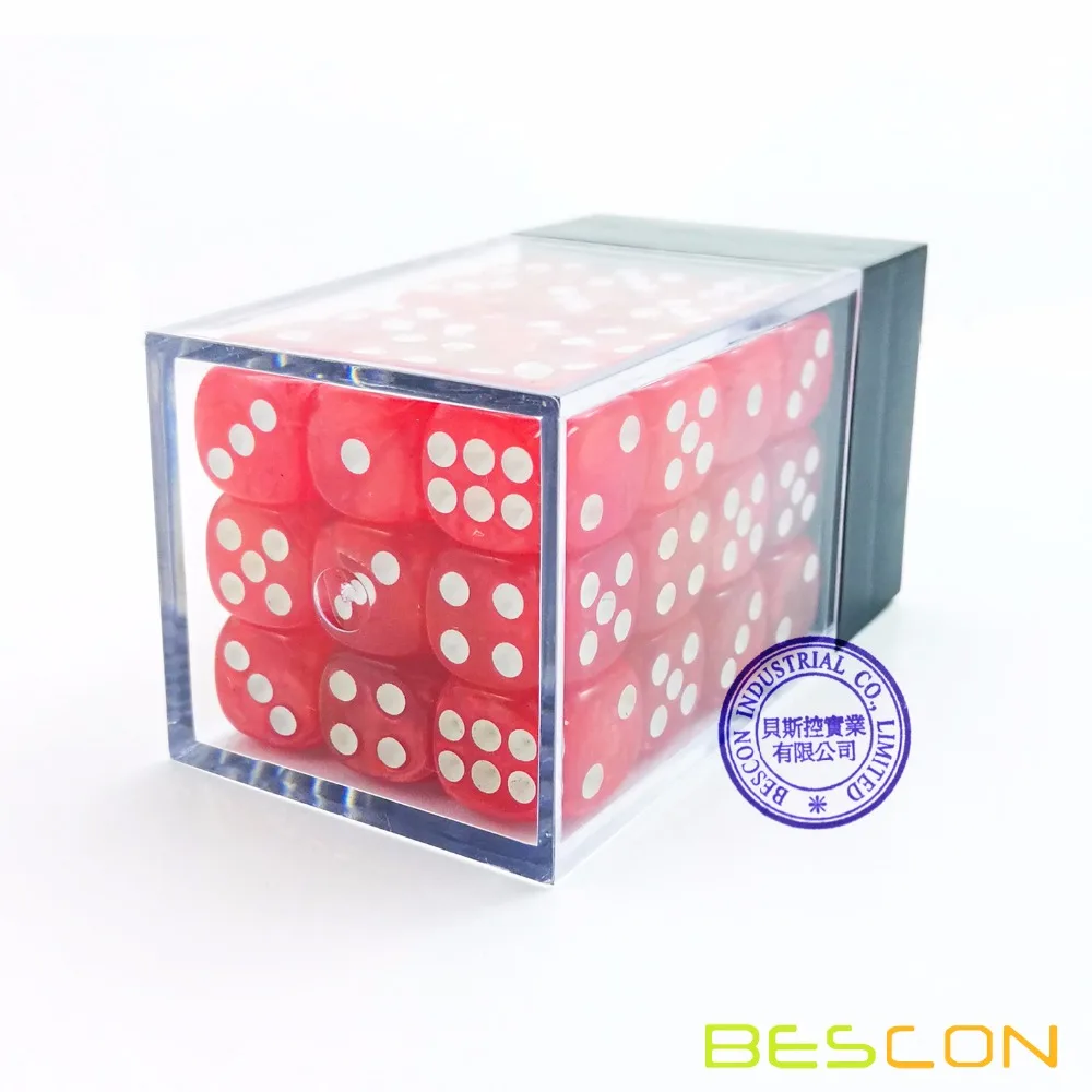 Bescon 12 мм 6 сторонних кубиков 36 В кирпичной коробке шестигранные кубики (36)