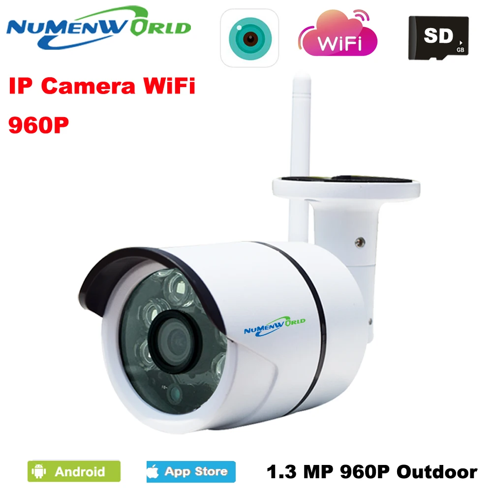 2016 Wi Fi беспроводная инфракрасная сетевая ip камера 960P HD наружного видеонаблюдения