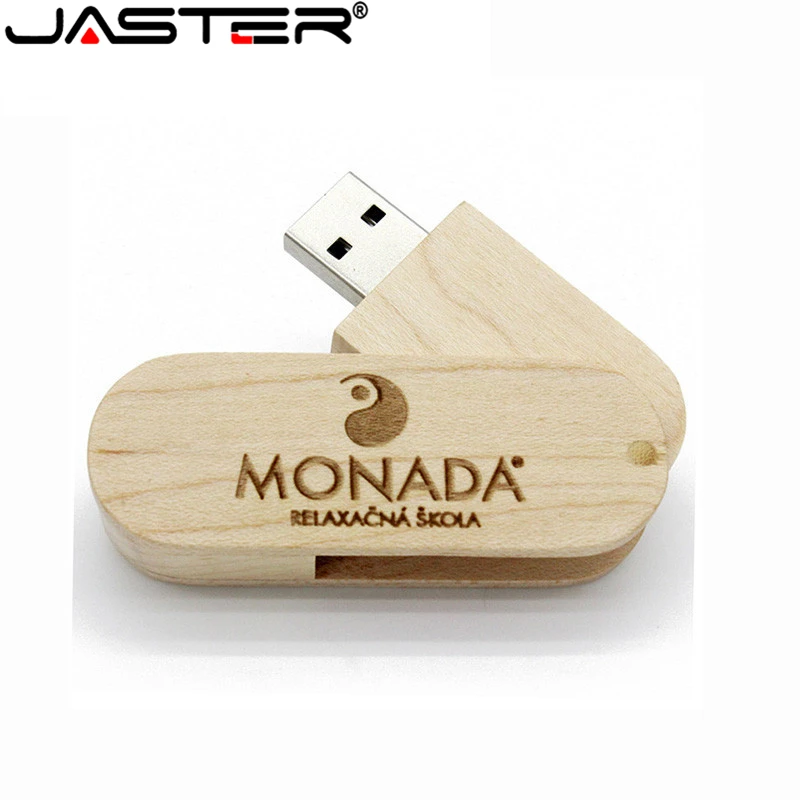 JASTER Акция деревянный вращающийся USB флеш накопитель Флешка 32 ГБ/16 ГБ/8 ГБ/4 Гб карта