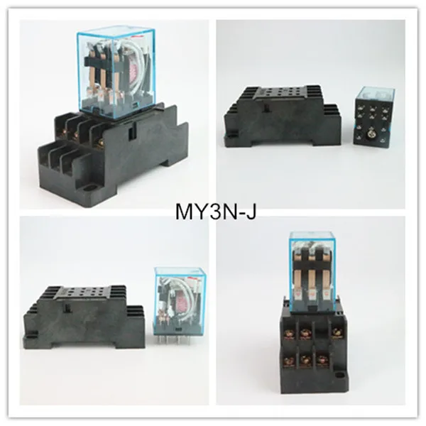 LY2N-J/MY2N-J/MY3N-J/MY4N-J/реле 220V переменного тока катушки высокого качества общего назначения DPDT микро мини-реле с розеткой Базовая деталь резцедержателя