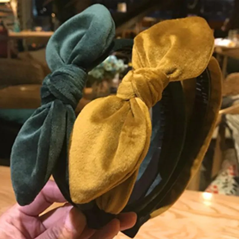 Твердые и бархатной стороной повязка для волос Повязка на голову Чередой