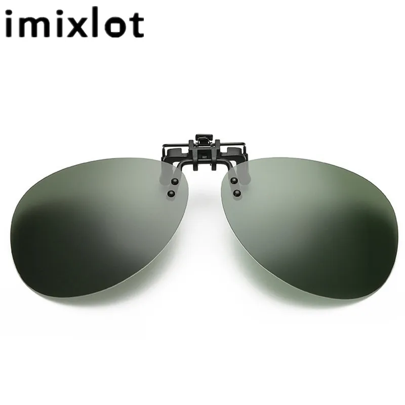 IMIXLOT очки на зажиме солнце Стекло es без оправы защелке солнцезащитные с
