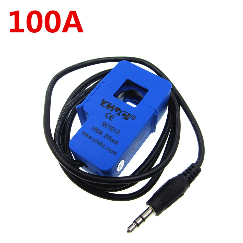 5 шт. SCT013 50A 100A SCT-013-000 неинвазивный переменного тока сенсор разделение Core трансформатор тока - Цвет: 100A