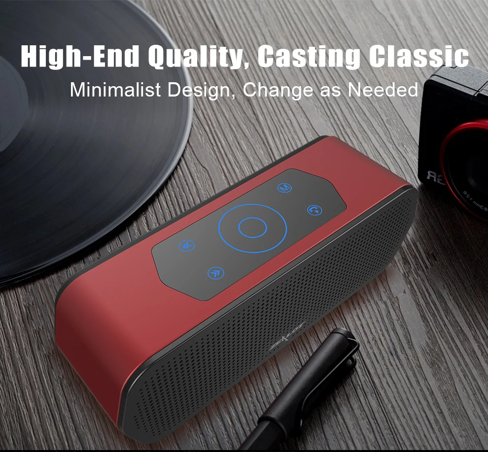 ZEALOT S20 Bluetooth беспроводной динамик сенсорное управление портативный сабвуфер 3D стерео звуковая система TF карта MP3 Воспроизведение с микрофоном