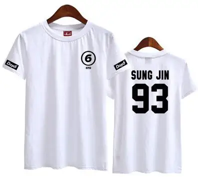 Летняя футболка Kpop с круглым вырезом и коротким рукавом принтом имени участника