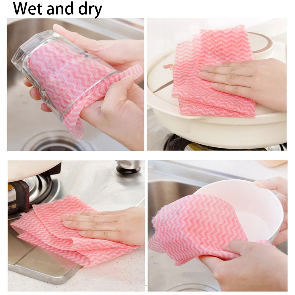 Многоразовая Мочалка для чистки 50 шт./рулон салфетка из нетканого материала s