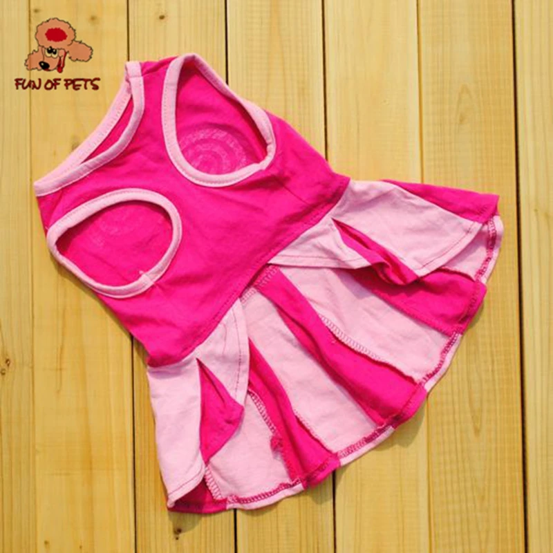 2017 Чистый хлопок леденец Шаблон Платья для собак пробковый обруч маленькая юбка