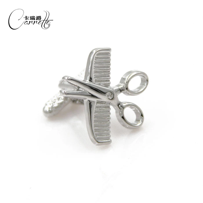 Запонки мужские креативные ножницы с расческой французские рубашки|comb scissors|scissors