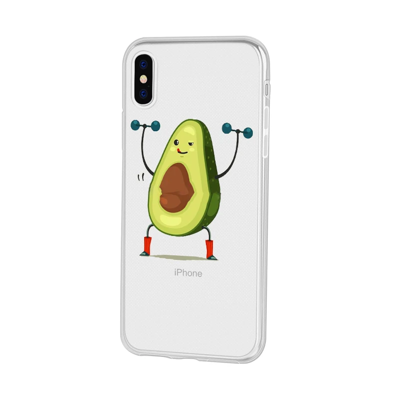 Чехол для телефона с рисунком iPhone 11 XR 7 8 Plus X MAX 5 SE милый забавный Прозрачный чехол