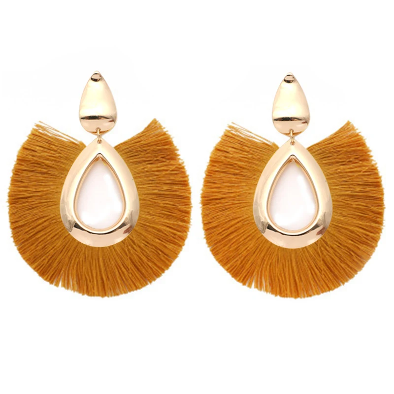 JOUVAL большие серьги с кисточками женские массивные модные ювелирные изделия для