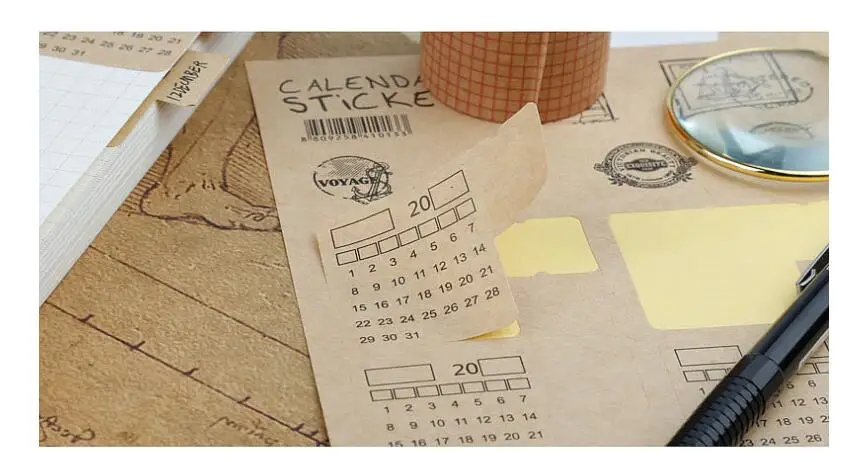 DIY календарная наклейка 11,5*21 см Винтаж Kraft Мода индекс Sticky стикеры s 2 шт./лот журнал Поставки