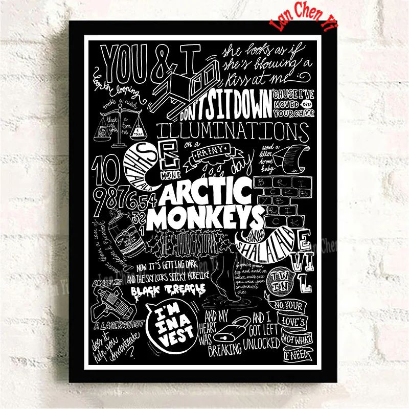 Лиловый Arctic Monkeys музыкальная группа с белым покрытием бумажные плакаты Современная живопись плакаты настенные художественные картины для украшения гостиной - Цвет: Лиловый
