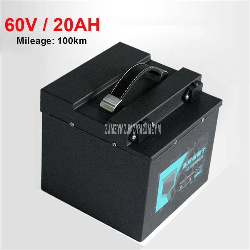 60V 20AH Электрический велосипед 18650 Литий Батарея для 800-1200 Вт мотор, фара для электровелосипеда в электрический велосипед Мотоциклетные батареи максимальное пройденное расстояние в милях 100 км