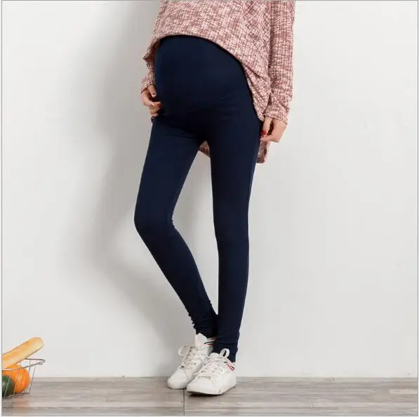 Весенне осенние брюки Fdfklak винно красного/черного цвета для беременных живота