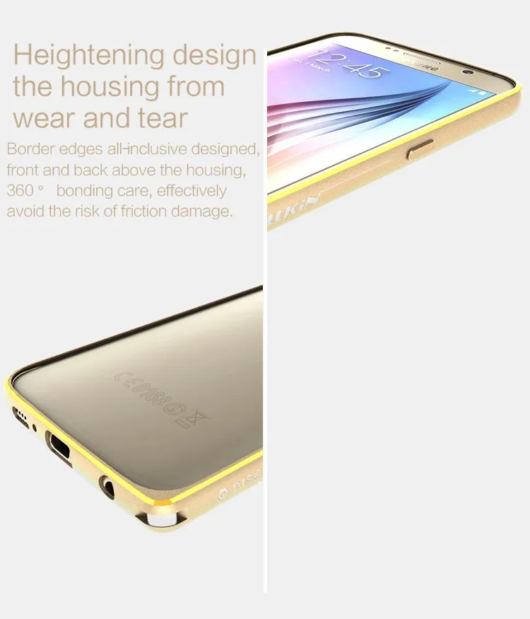 Металлический Бампер Nillkin для samsung Galaxy S6, алюминиевый металлический чехол для samsung Galaxy S6 G920F g9200, розничная посылка