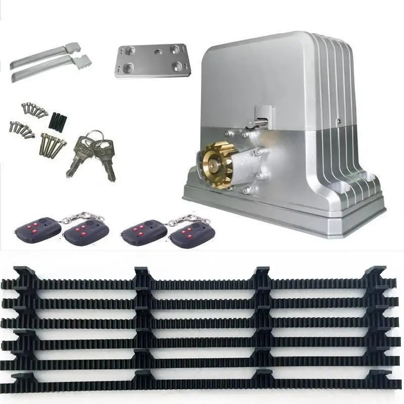 Сверхмощный 2800lbs 1500 кг электрические раздвижные ворота Двигатели/автоматический Открыватель ворот двигатель 6 м стойки 1photocel(GSM/RFID клавиатуры опционально)