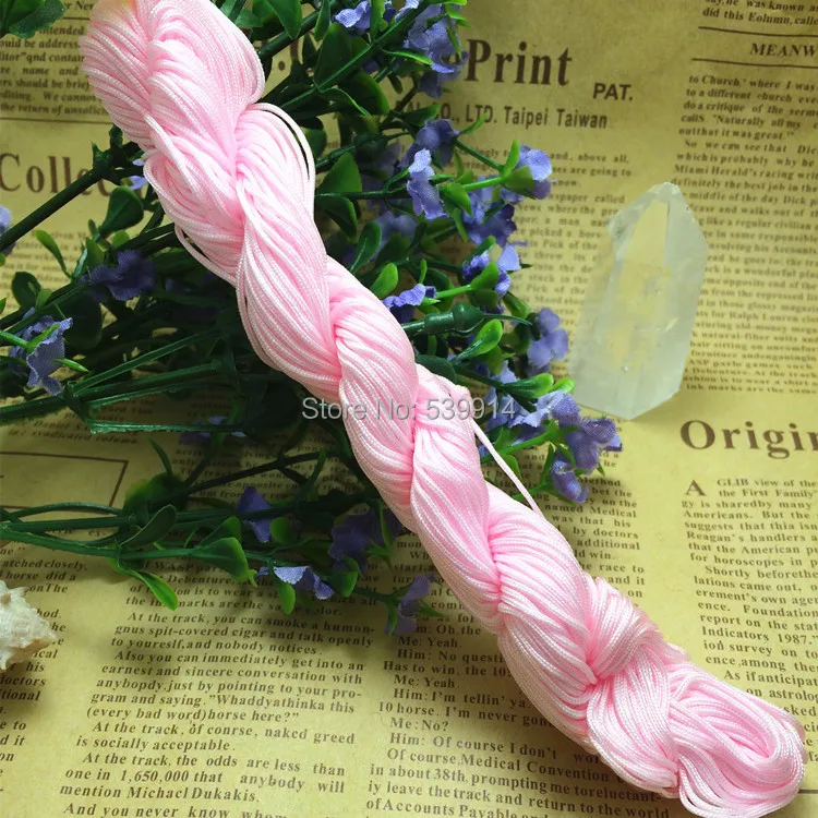 25 м нейлон узел шнур плетеная нить 1 мм Фурнитура для бижутерии украшенный бусами