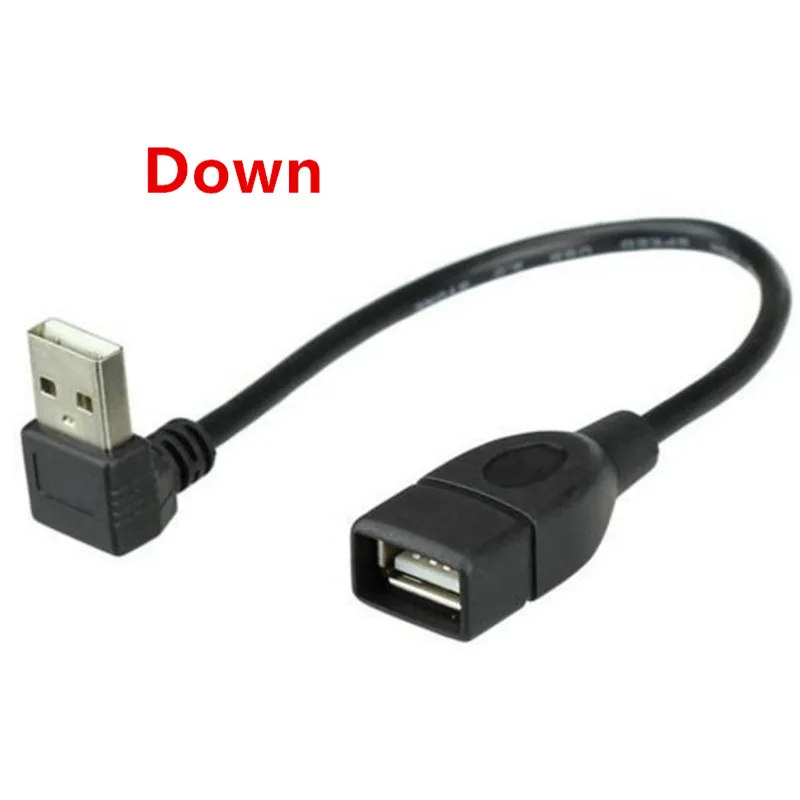 20 см USB 2 0 A папа к женскому 90 Угловой удлинитель Кабель USB2.0 M/F