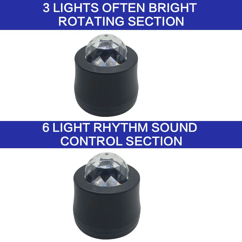 Автомобильный DJ светильник светодиодсветодиодный атмосфера вращающаяся