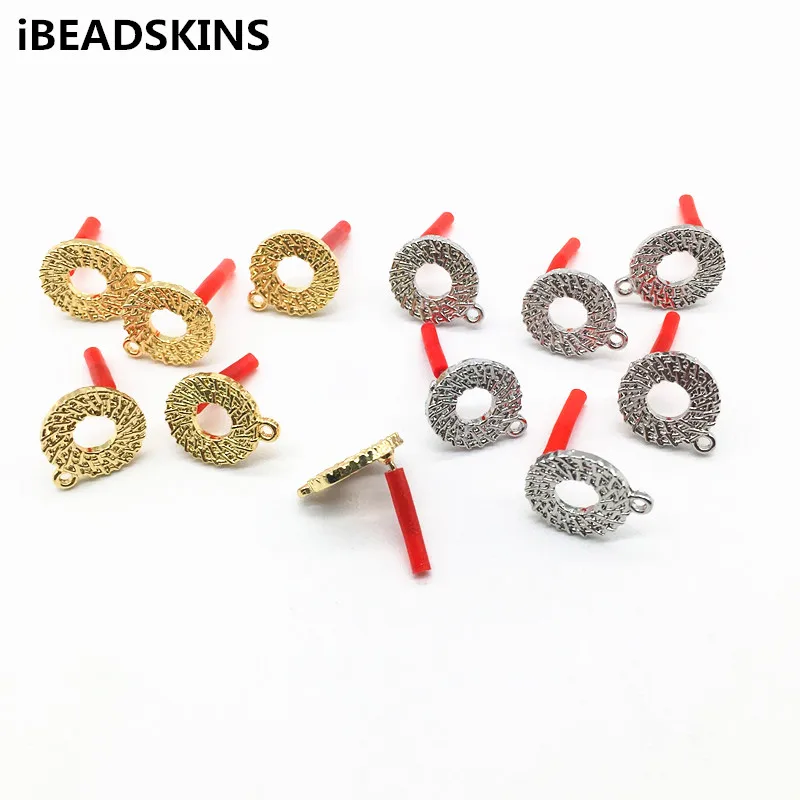 New arrival! 17X13mm 100pcs/lot zinc alloy ring-shape Stud earring/earrings accessories/Earring parts/hand Made for Jewelry DIY | Украшения