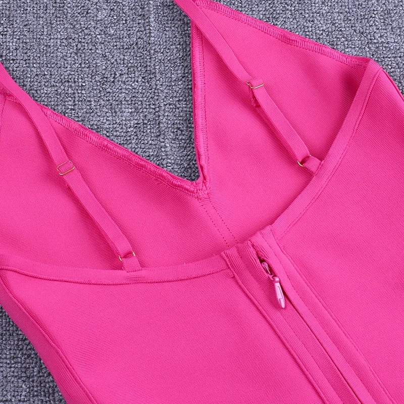 

Women Bandage Dress 2019 Summer V Neck Celebrity Club Dresses Rose Sexy Bodycon Bandage Dress Party Wholesale