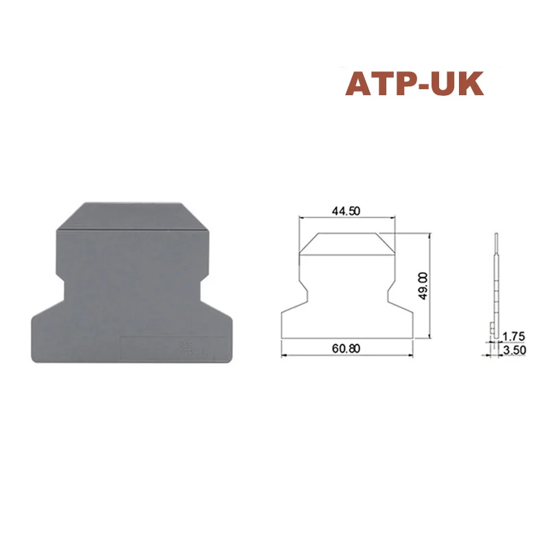 20/50/100 шт. din рейка Клеммная колодка Seperator ATP UK bornier перегородка универсальный тип