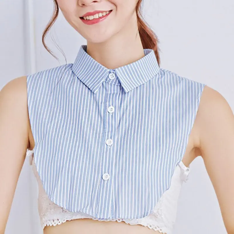 Съемный воротник в Вертикальную Полоску для женщин/мужчин винтажное ожерелье