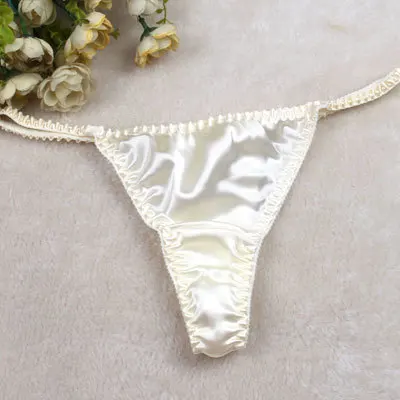 cream xk001 Сексуальные женские трусики из чистого шелка, шелк тутового шелкопряда, нижнее белье с низкой талией размера плюс, стринги S/M/L/XL/XXL - Цвет: cream xk001