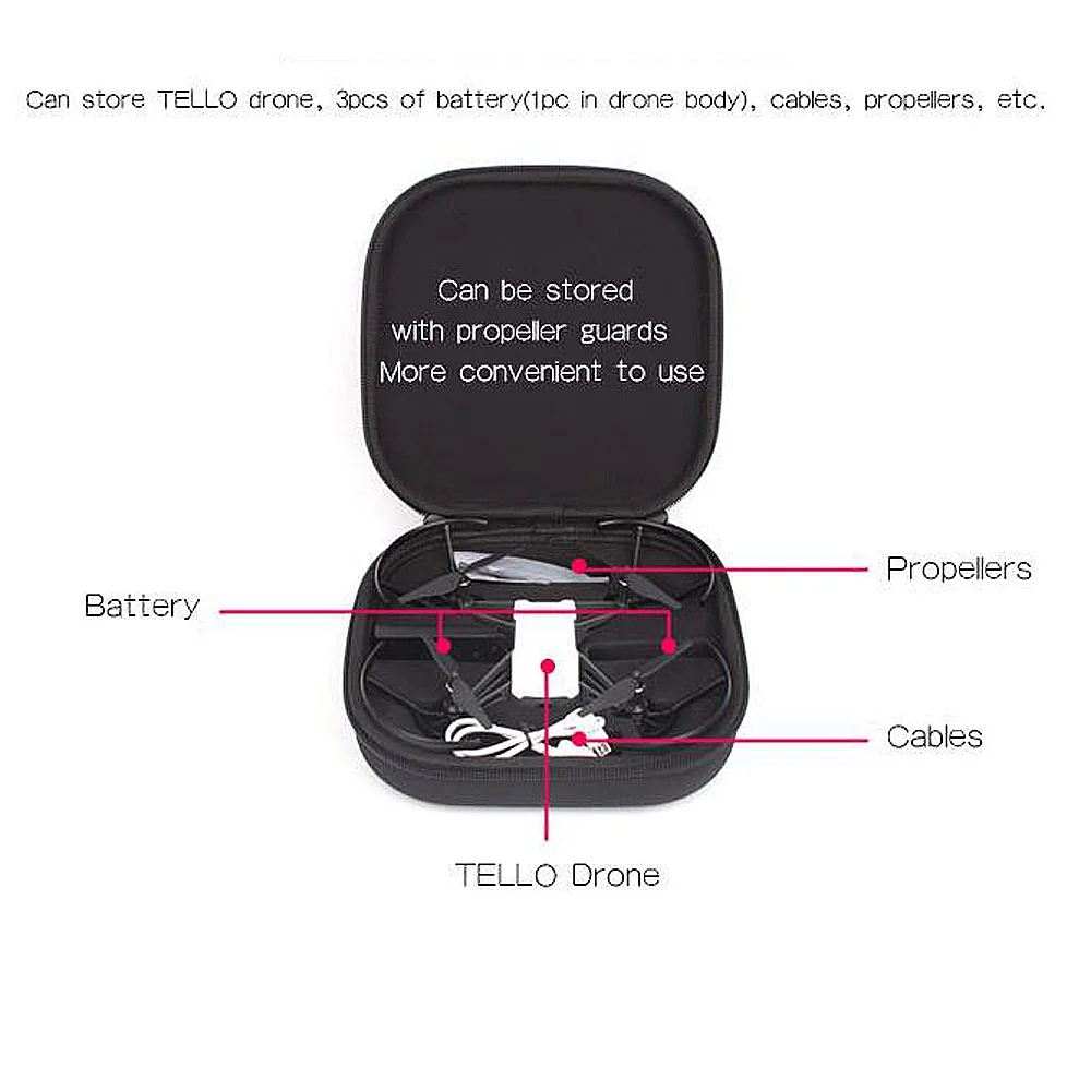 DJI Tello комплект батарей и зарядки Hub1100 мАч 3,8 в Tello мини-Дрон чехол сумка батарея аксессуары