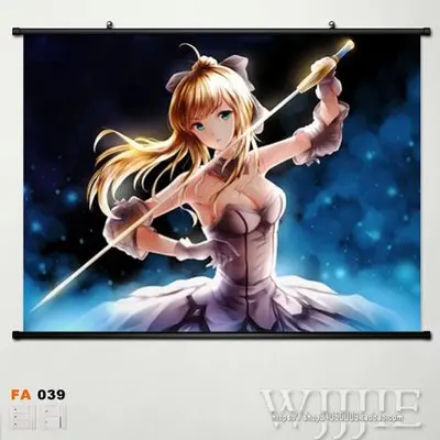 Аниме 60*45 домашний декор плакат стена прокрутки Fate/большой заказ|Рисование и