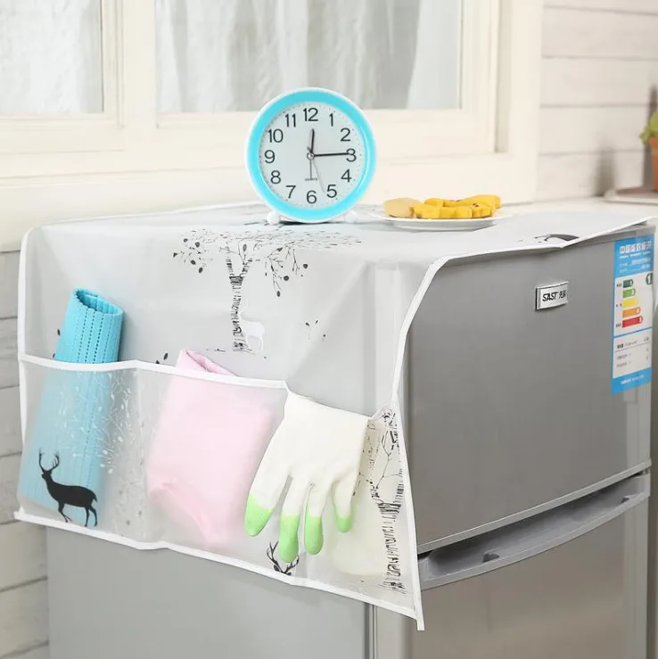 Muti-Functional Pouch Organize Storage Bags Transparent printing Waterproof Fridge Lattice Refrigerator Dust Proof Cover | Дом и сад