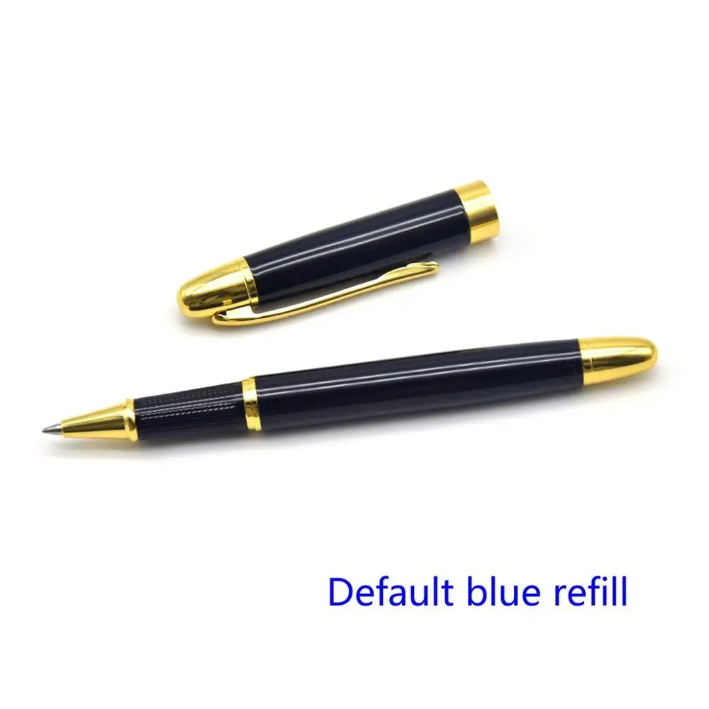 Black - Blue ink Guoyi Z318 Ретро Роскошная металлическая гелевая ручка канцелярские принадлежности для офиса и обучения школьные канцелярские принадлежности подарок Отель Шариковая ручка для делового письма - Цвет: Black - Blue ink