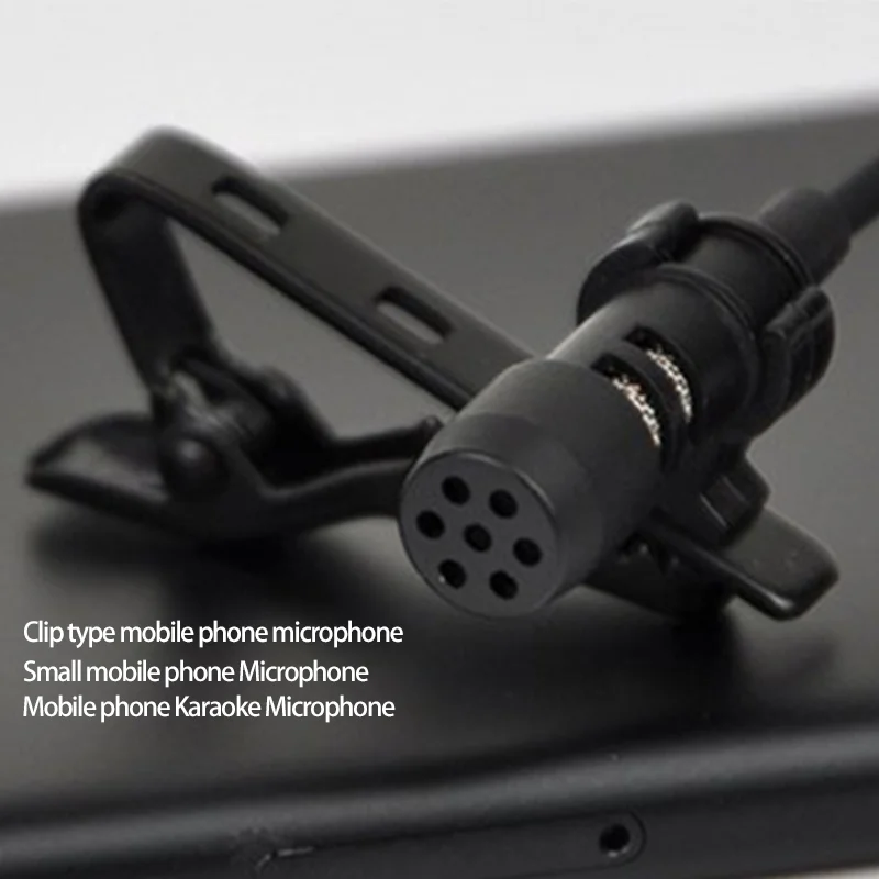 3.5mm Jack Mini Collar Clip type microphones 1.5m Cable Conference Speaking Record Microfono Mic for IOS android Phones | Электроника
