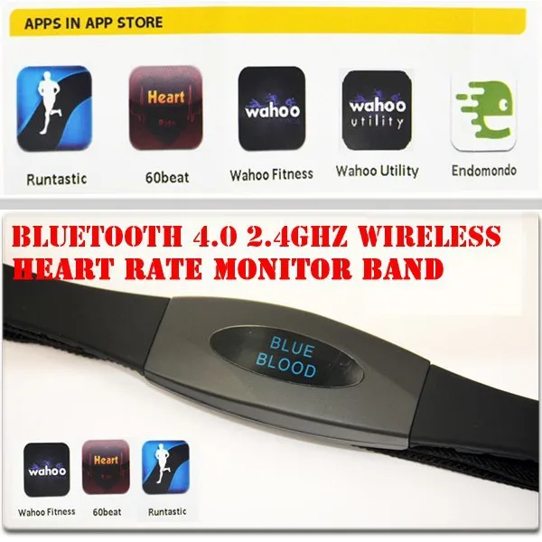 Bluetooth смартфон совместим беспроводной монитор сердечного ритма груди ремень
