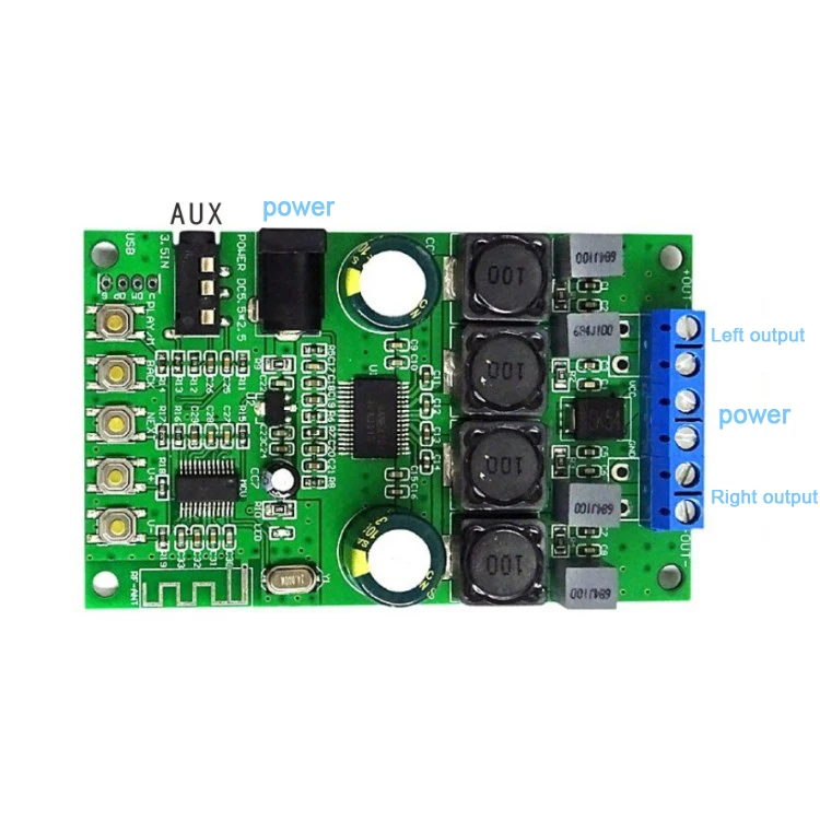 Bluetooth 5,0 аудио приемник беспроводной модуль TPA3118D2 30 Вт+ 30 Вт стерео усилитель доска для dc 12 В 24 в автомобильный усилитель мощности
