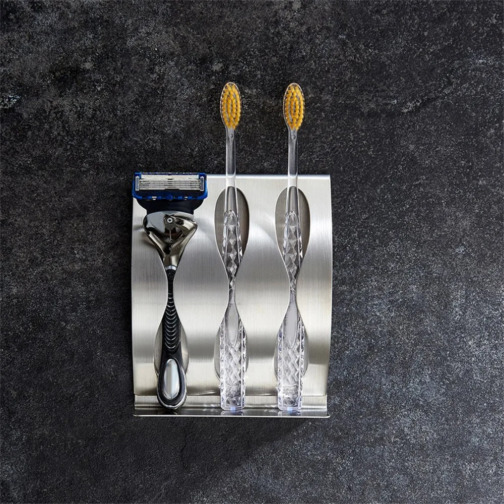 3 отверстия из нержавеющей стали настенная подставка для зубных щеток