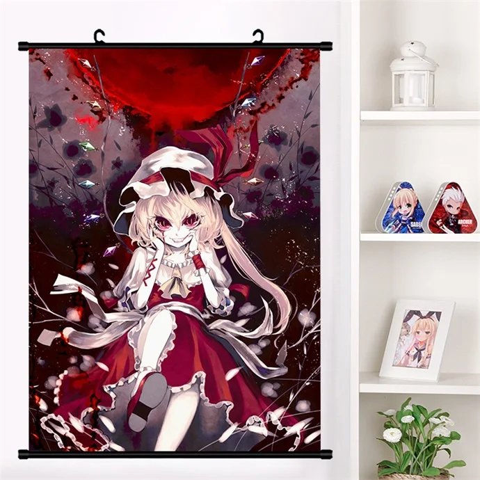 A Япония Аниме TouHou проект Хакурей рейму Косплей настенный свиток Фреска плакат Настенные подвесные плакаты Otaku домашний художественный Декор коллекционные подарки - Цвет: A