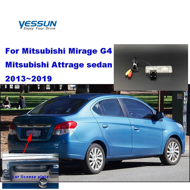 

Yessun Car License plate camera For Mitsubishi Mirage G4 Mitsubishi Attrage sedan 2013~2019 camera Parking Assistance