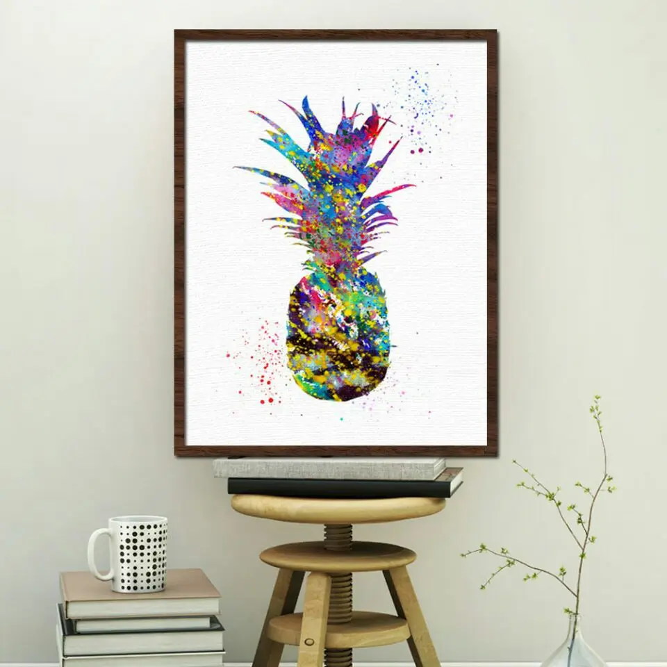 Ананас стены искусства холст плакаты печать любовь Цитата картины черный белый