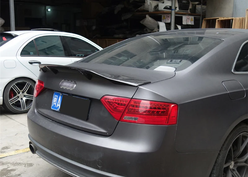 R Стиль карбоновый спойлер заднего багажника, крыла пригодный для Audi A5 4 Двери Седан 2010