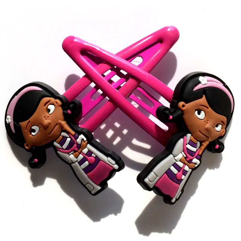 2009-02 5pairs 5 пар/10 шт Doc Mcstuffins мультфильм ПВХ заколки для волос заколки милые аксессуары для волос для девочек головные уборы для детей рождественские подарки - Цвет: 2009-02 5pairs