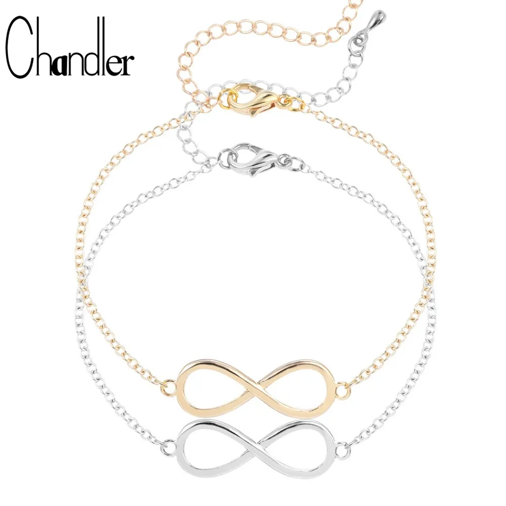 Chandler 8 цифр удача браслет бесконечность браслеты пары плетеные любовь манжеты
