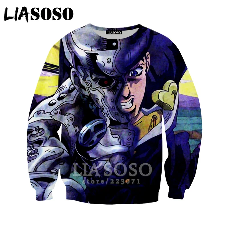17 LIASOSO для Для мужчин Для женщин Леоне abbacchio толстовки 3D принт аниме JoJo невероятное приключение Толстовка пуловер с длинными рукавами и B051-07 - Цвет: 17