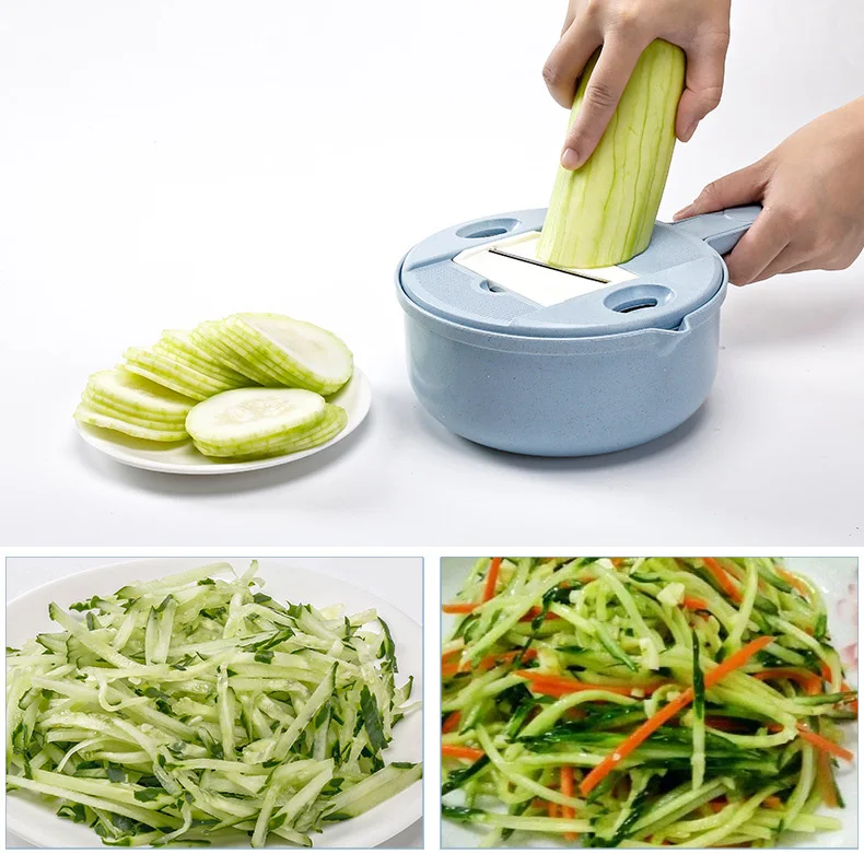 Кухня Овощной Cuttergadget розовый круглый картофель Терка Пшеничной Соломы Резки и мытья один многофункциональный
