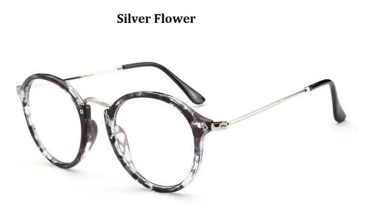 Sliver Flowers Брендовые женские очки, оправа для очков, мужские очки, оправа для очков, очки для близорукости, оправы для очков, женские очки оправы оптика - Цвет оправы: Sliver Flowers