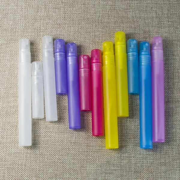 100pcs/lot 10ml Perfume Bottle Mini Portable Travel Refillable Atomizer/Perfume Plast Empty Spray Atomizer | Красота и здоровье